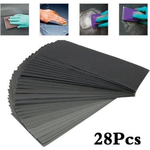 28PCS Grit Sandpapers 120-3000 Car Paint Sandpaper For Wood Furniture Metal Polishing Automoti Wet And Dry Sand Paper