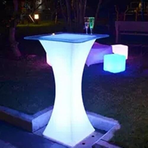 New led bar furniture colorful rechargeable wine table waterproof luminous cocktail table kTV disco bar supplies