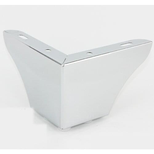 Pack of 4pcs) Furniture Stand Legs Iron finish Cabinet Table Sofa Bed Feet Chrome Plated H=75