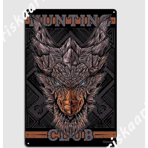 Hunting Club Kushala Metal Plaque Poster Wall Decor Cinema Living Room Customize pub Garage Tin sign Poster