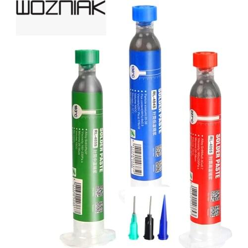RELIFE RL-404S 403S 406S Soldering Paste Lead-Free Low Medium High Temperature Solder Paste PCB Repair Syringe Welding Flux