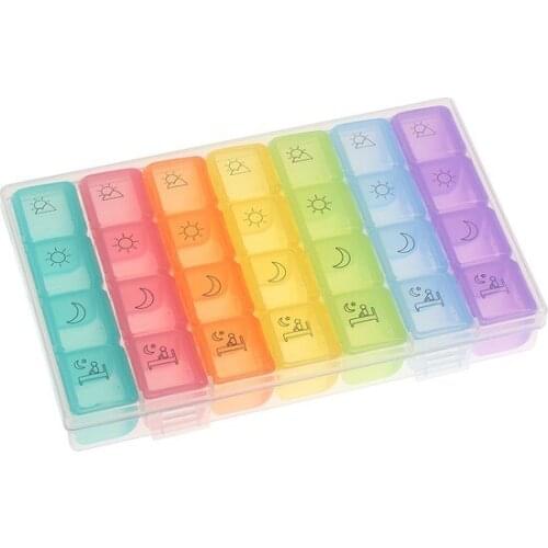 Modern Buyfun Storage Box Portable Weekly Prescription and Drug