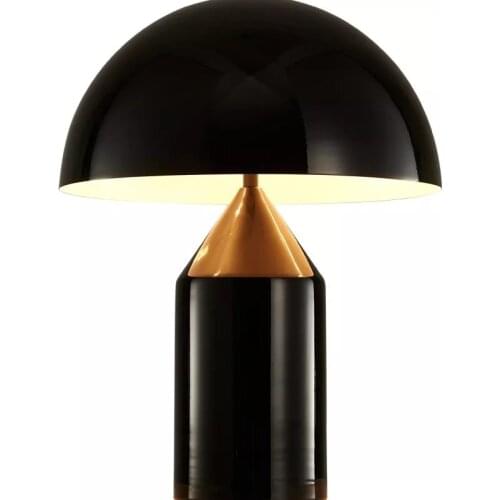 Modern Creative Mushroom Head Pencil Case Wrought Iron Table Lamp Bedside Study Table Lamp LED E27*2 AC90-260V Black And Gold