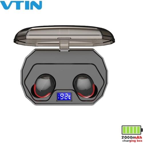 Classic R10 TWS True Wireless Earphone Waterproof IPX5 Bluetooth Wireless Headset Earbuds with LCD Screen Charging Case 3000mAh