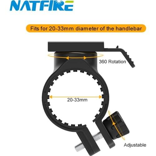 NATFIRE Bicycle Light Bracket / Mount for NTK3 NBX2 NBX3 NTV3