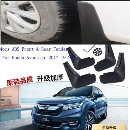High-quality 4pcs ABS Front & Rear Fender for Honda Avancier 2017 19 20 Car Mud Flaps Splash Guard Mudguard Mudflaps Accessories