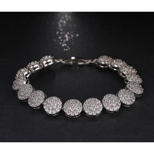 TOP Quality Luxury Micro Inlay Craft AAA Cubic Zirconia Studded Bracelets Women Jewelry Party Show Gifts Factory Direct B-024