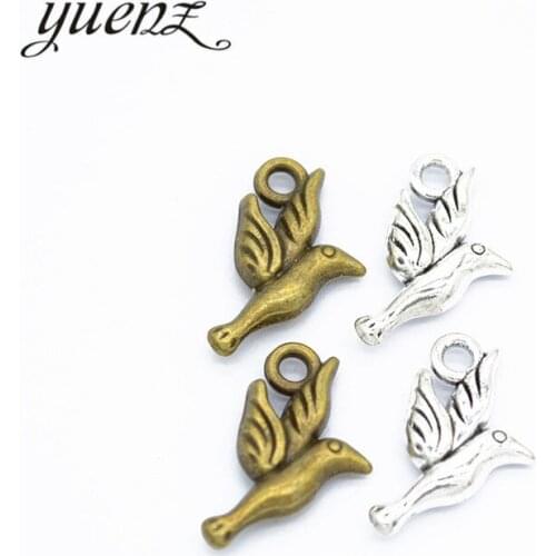 YuenZ 10pcs Bird Charms metal Pendants Fit necklace Jewelry Making 21*13mm D541