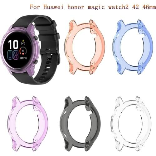 New Soft Protect cases for huawei honor magic watch2 42mm 46mm TPU Case protecor cases for Huawei Watch2 watch Frame Accessories