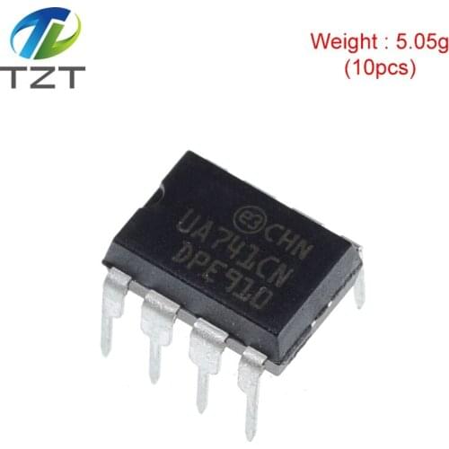 10pcs UA741CN UA741 LM741 op amp compensation type DIP-8