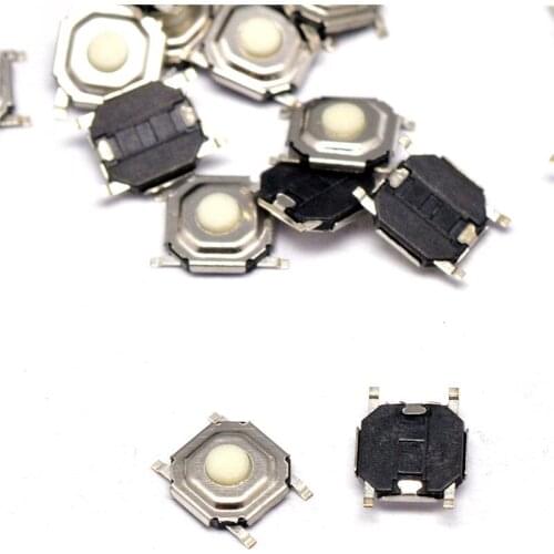 100PCS/LOT 4* 4*1.6MM SMD Tact Switch plastic button head 4x4x1.6