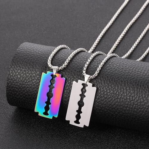 2021 New Square Gear Stainless Steel Long Necklace Creative Cool Irregular Shape Jewelry Gift For Friends