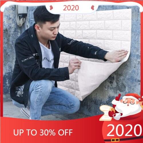 3D Wallpaper DIY Brick Sticker Waterproof Stickers Wall Papers Home decor Kids Room 3D Self-Adhesive Wallpaper