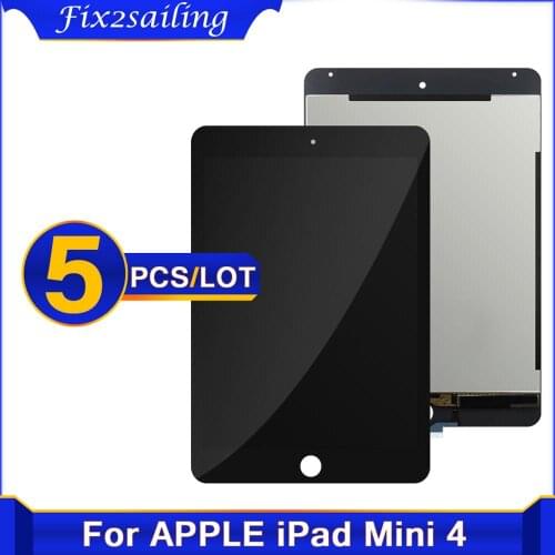 5PCS 100% Tested AAA+ Quality LCD For iPad Mini 4 A1538 A1550 New Display Touch Screen Panel Assembly Replacement LCD Digitzer