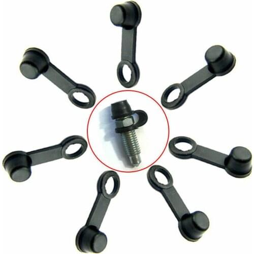 8Pcs Black Car ATV Caravan Rubber Brake Bleed Nipple Grease Cap Dust Cover Renault Auto Fastener & Clip