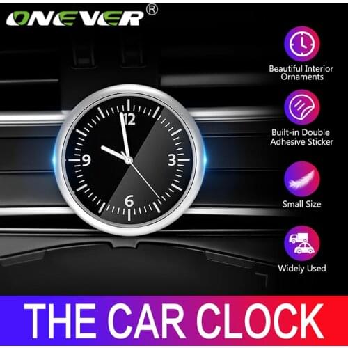 Onever Car Clock Luminous Mini Electronic Meter Automobile Quartz Clock Digital Pointer Watch Styling Gifts Accessories NEW