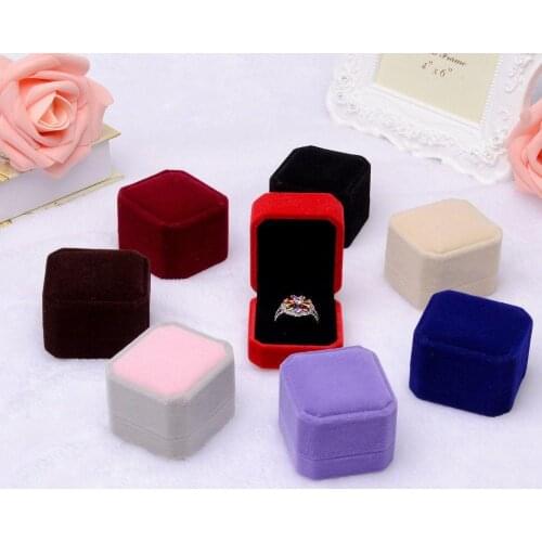 Velvet Stud Earrings Storage Box Ring Display Case Jewelry Gift Box Small Necklace Gift Packaging Boxes Jewelry Case
