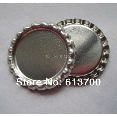 Free Shipping 1 Inch Flattened Chrome Bottle Caps Flat Bottle Cap For Bows Tinplate Flat BottleCaps 3500 pcs/lot Shipped by DHL
