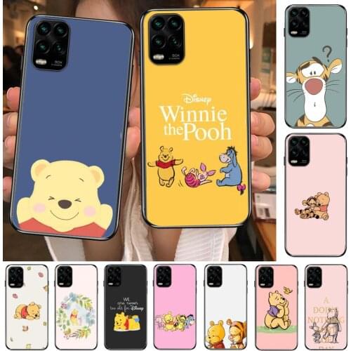 Haha Winnie Bear cartoon Phone Case For XiaoMi Redmi Note 10 9 9S 8 7 6 5 A Pro T Y1 Black Cover Silicone Back Pre style cover