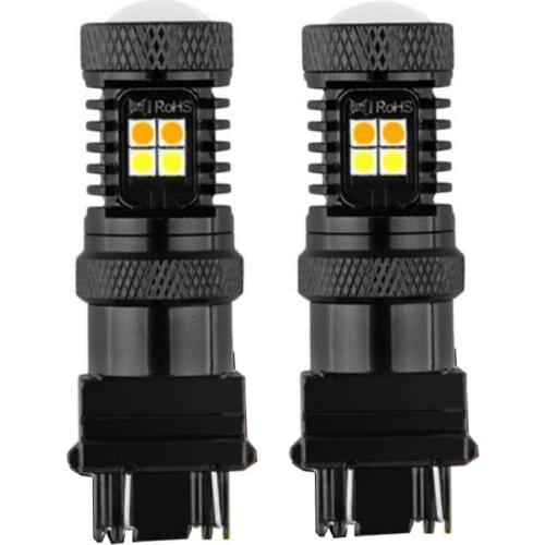 T20 7443 Chip LED 8SMD 3030 32W Car Bulb Reverse Light Brake Turn Signal Lights source parking auto lamp White and Yellow