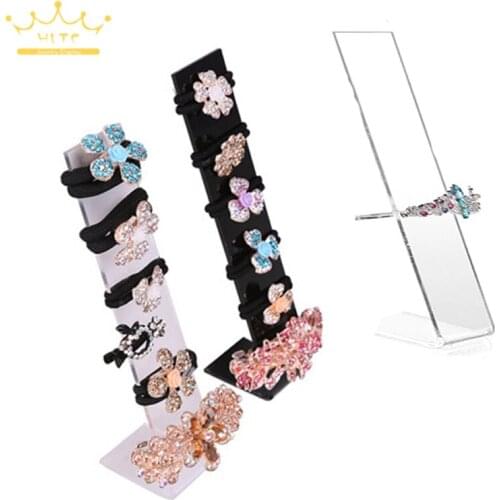 Fashion Acrylic Hair Clip Jewelry Showcase Holder Head Rope Display Show Stand Holder Jewelry Display Stand