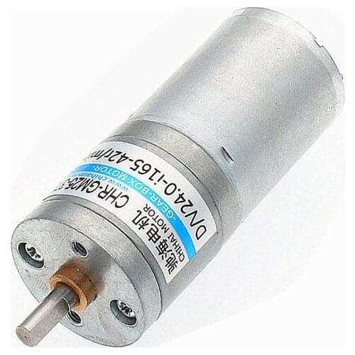 Diameter 25mm/JGB25-370 DC Geared Motor / Center Outlet / All Metal Gear