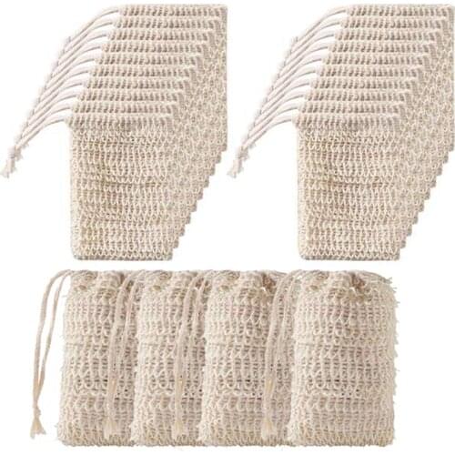Shower Bath Sisal SoAP Bag Natural Sisal SoAP Bag Exfoliating SoAP SaVER PouCH Holder 36Pcs