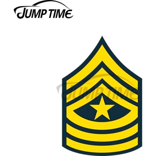 JumpTime 13 x3.2cm For US ARMY INSIGNIA SERGENT MAJOR Decal Windshield Car Stickers Motorcycle Personality Motorcycle Decoration