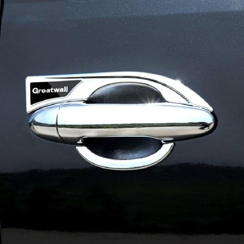 Outside Door Handle Bowl Cover Trim Sticker for Great Wall Pickup Wingle 7 Accessories 2018 2019 2020 2021