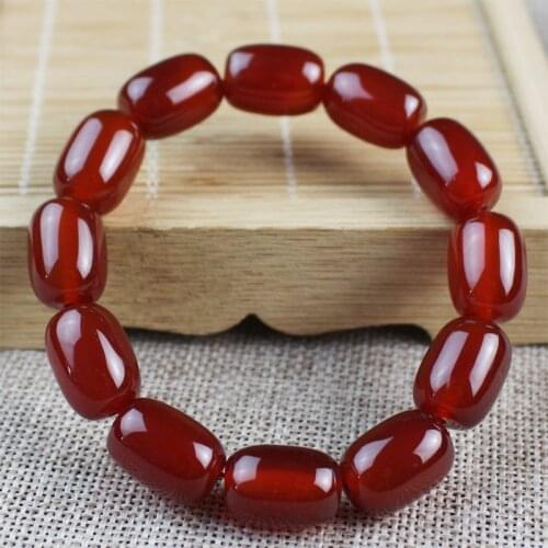 Natural red agate handcarved round beads jade bracelets beads for couples woman men beads bracelet with jade bracelet