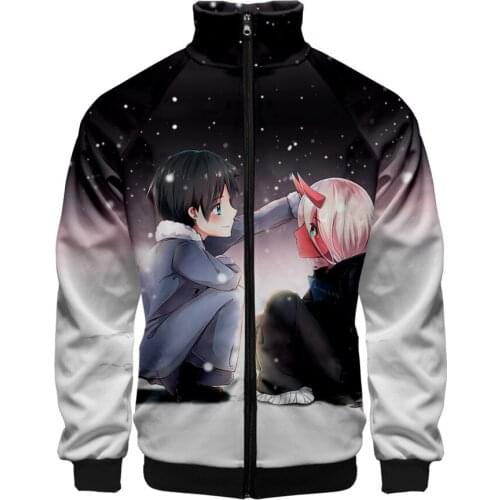 Darling in the Franxx 3D Print Jacket Sweatshirt Harajuku Anime Dear Frank Stand Collar Zipper Fashion Streetwear Casual Jackets