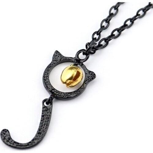 New Trendy Animal Cat Tail Pendant Cat Bell Pendant Necklace Womens Necklace Sliding Metal Accessories Party Accessories