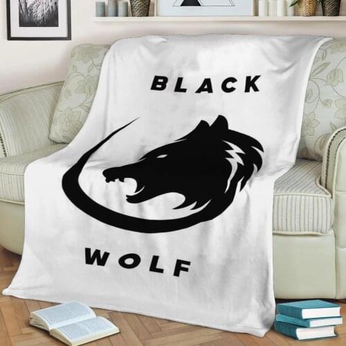 Black wolf Flannel Throw Blanket 3D Printed Keep Warm Sofa Child Blanket Home Decor Textiles Dream Family Gift
