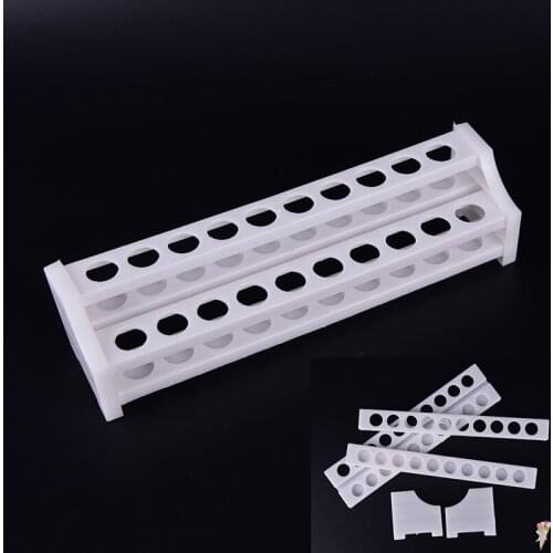 Plastic 20 Holes White Test Tube Rack For Centrifuge Tubes Laboratory Supplies Stand Shelf For School Lab Equipment