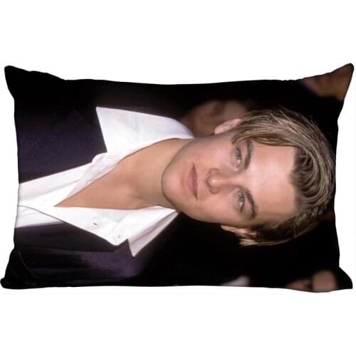 Custom Pillowcase Cover Leonardo DiCaprio Rectangle Zipper Pillow Cover Satin Fabric Pillowcase 40x60cm45X75cm50X75cm(Two sides)