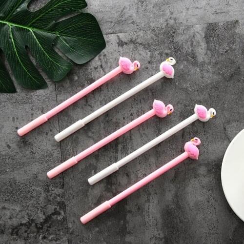 DL Cartoon pen Flamingo styling black 0.5mm Swan pen student award gift wholesale Office equipment student supplies