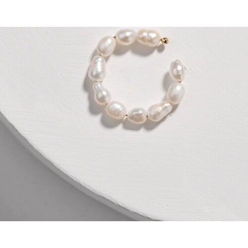 Earring Cuff No Hole Shell Pearl Fashion Copper Wire Adjustable Clip Cuff Wrap Earrings For Women Female Jewelry Ladies Gift