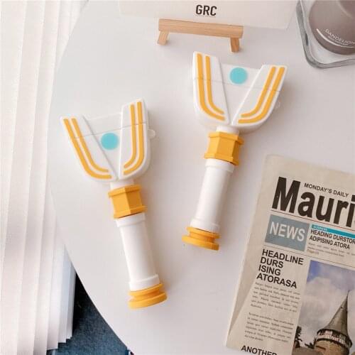 3D Japan cartoon Magic Stick Case For AirPods 1 2 3 Pro Wireless bluetooth headset Silicone Charging Box Protective cover Fundas