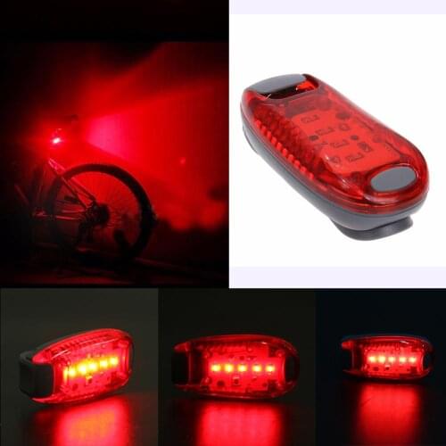 Bicycle Lights 5 LED Waterproof Rear Tail Light Backpack Running Lights Mountain Bike Cycling Light Taillamp Safety Warning Ligh
