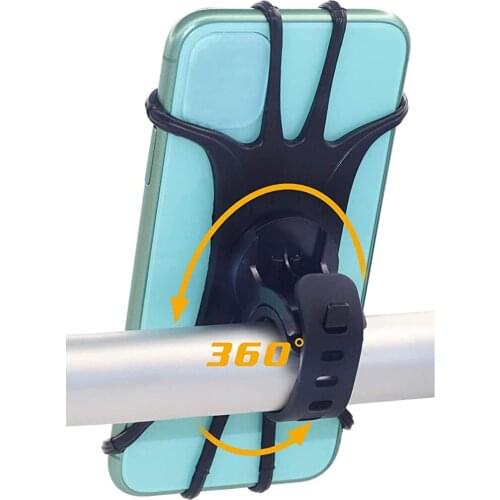 Bicycle Mobile Phone Holder Silicone Motorcycle Bike Handlebar Stand Mount Bracket Bike Mount Phone Holder for IPhone GPS Device