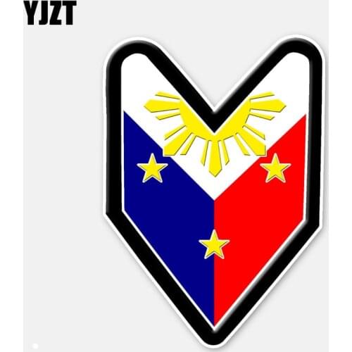 YJZT 7.3CM*10.3CM PHILIPPINES JDM Decal Motorcycle Helmet Window Car Sticker 6-2979
