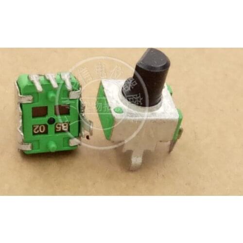 JJS 09 type vertical single potentiometer B502 B5K 5K shaft 8MM green switch