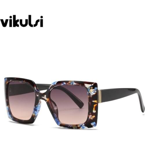 Women Fashion Floral Oversized Sunglasses Orange Champagne Flower Shades Men Oversized Square Sun Glasses Female Oculos Eyewear