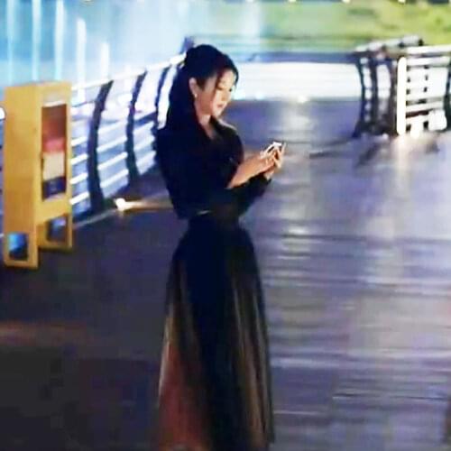 Two Piece Set Women Short Black Jacket+Mesh Skirt Korean Drama 2 Piece Set Women Sex Party Sets Clothes For Women Outfits