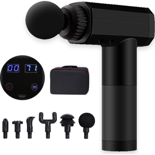LCD Display Profession Massage Gun Body Muscle Deep Fascia Massager Muscle Pain Exercising Relaxation Slimming Shaping