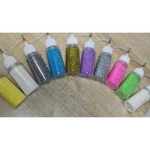 10Bottles/Lot Nail Acrylic Glitter Powder Dust for Nail Art Tips Design 3D Glitter Nail Rhinestone Manicure Decoration 10ML