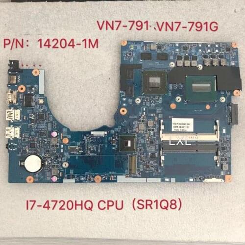 14204-1M 448.02G13.0 motherboard for Acer Aspire VN7-791 VN7-791G N15P-GT-A2 i7-4720HQ CPU Laptop motherboard 100% teste ok