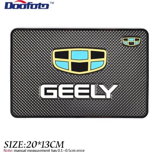 Car Styling Emblem anti slip Mat Logo For geely atlas coolray emgrand ec7 mk cross sx11 tugella Auto Interior Accessories