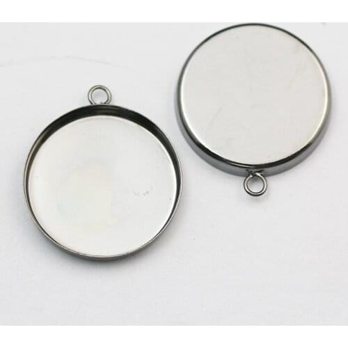 Beadsnice 25mm Round Brass Pendant Base Bezel Setting Cabochon Base DIY Jewelry Making 10385