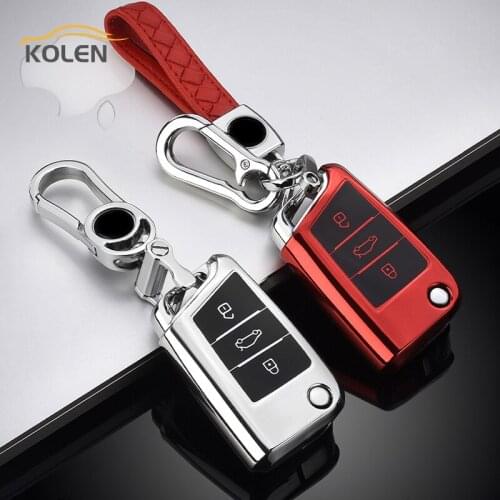 TPU Car Remote Key Case Cover Shell Fob For VW Volkswagen Golf 7 MK7 Seat Ibiza Leon FR 2 Altea Aztec Skoda Octavia Accessories